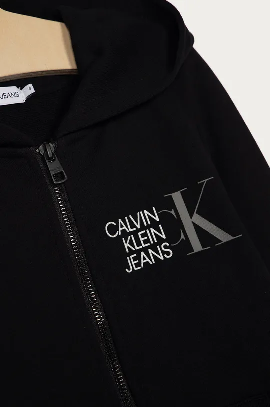 Calvin Klein Jeans Bluza bawełniana dziecięca IB0IB00800.4891 czarny
