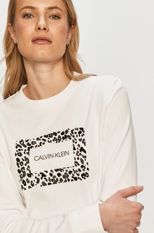 biały Calvin Klein - Bluza bawełniana