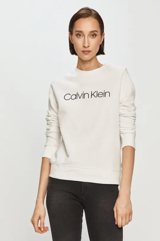 biela Calvin Klein - Bavlnená mikina Dámsky