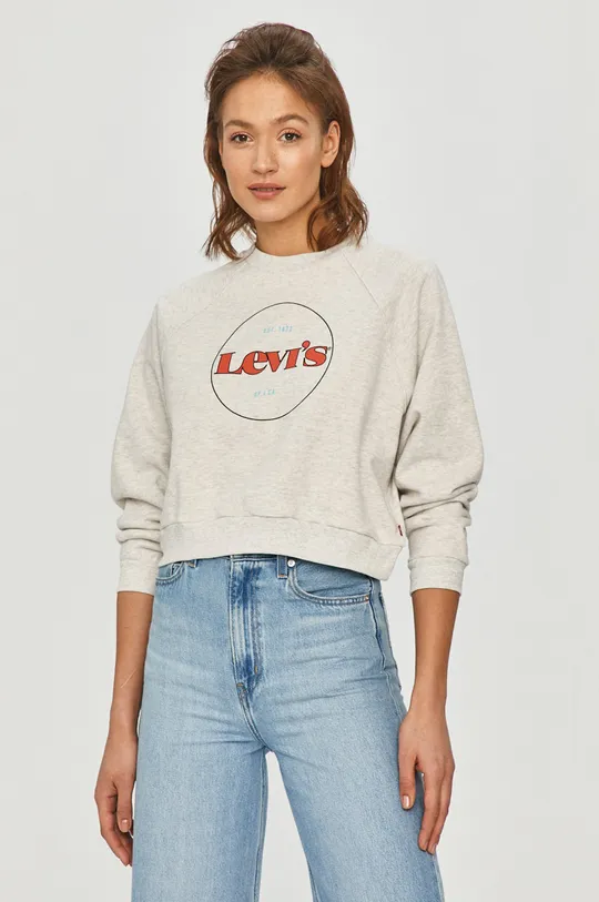 γκρί Levi's - Βαμβακερή μπλούζα Γυναικεία