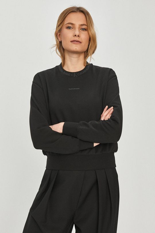 čierna Calvin Klein Jeans - Mikina Dámsky