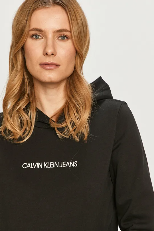 czarny Calvin Klein Jeans bluza bawełniana J20J215582.4891