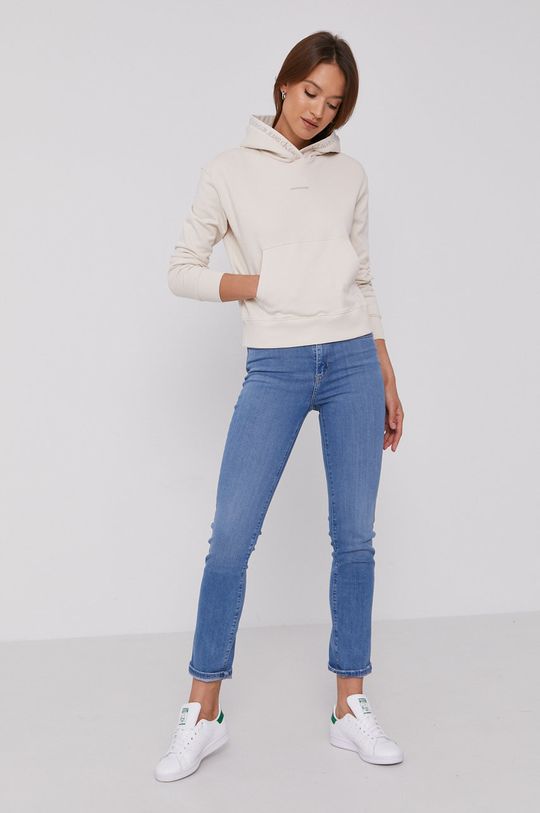 Calvin Klein Jeans - Hanorac de bumbac nisip