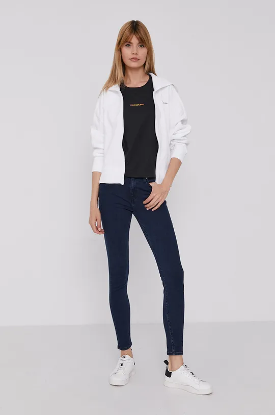Calvin Klein Jeans Bluza J20J215577.4891 biały