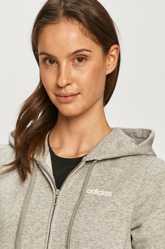 sivá adidas - Mikina DU0664