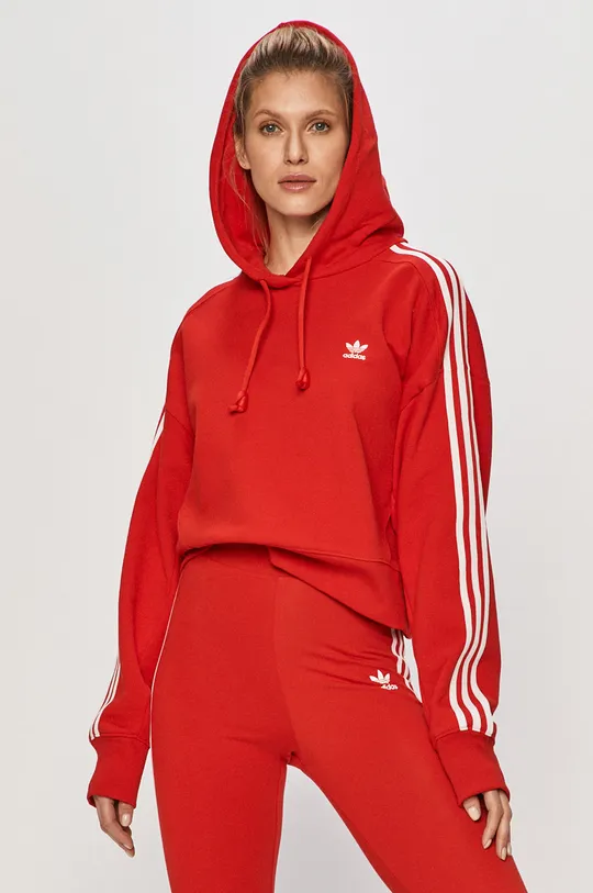 червоний adidas Originals - Бавовняна кофта Жіночий