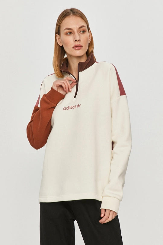 biały adidas Originals - Bluza H33327 Damski