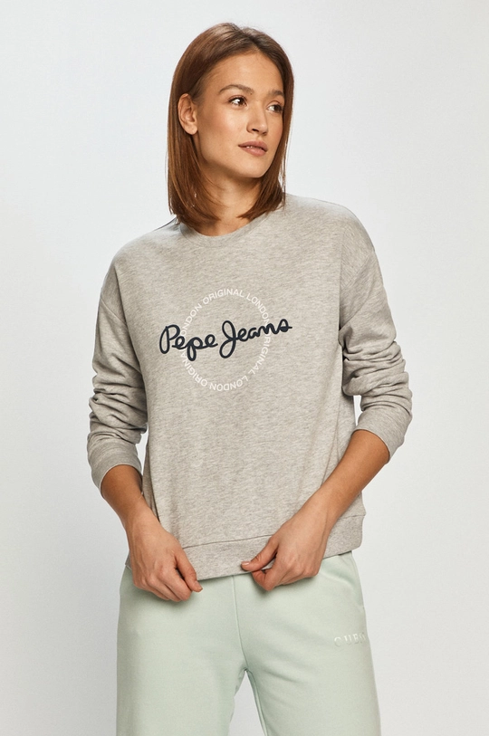 sivá Pepe Jeans - Mikina Blanca Dámsky