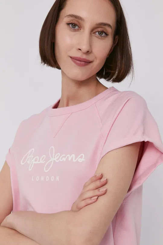 różowy Pepe Jeans T-shirt GALA