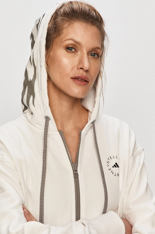 fehér adidas by Stella McCartney - Pamut melegítőfelső GL4259