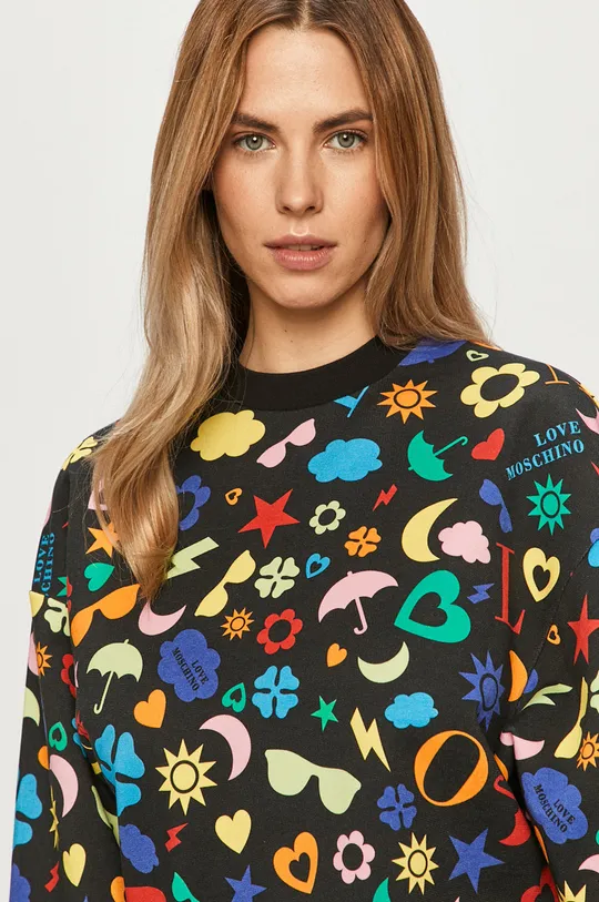 multicolor Love Moschino - Bluza bawełniana