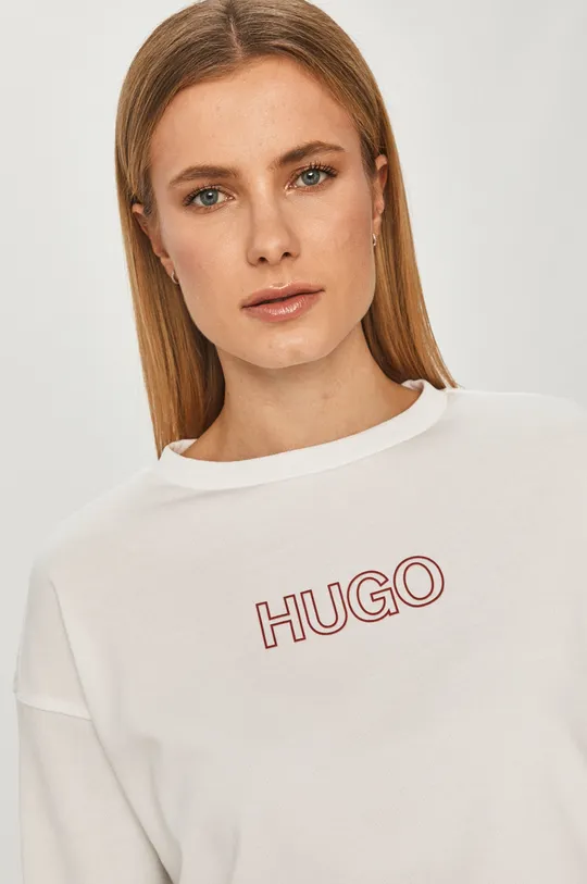 λευκό Hugo - Βαμβακερή μπλούζα
