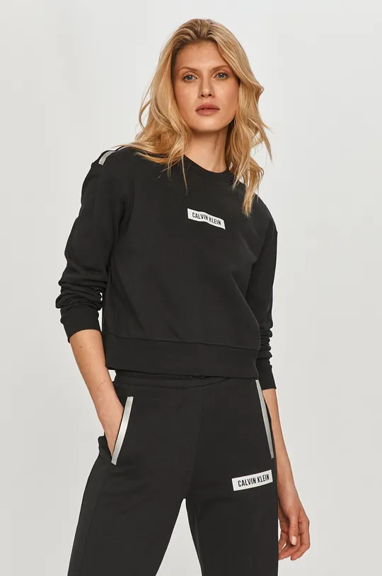 μαύρο Calvin Klein Performance - Βαμβακερή μπλούζα Γυναικεία