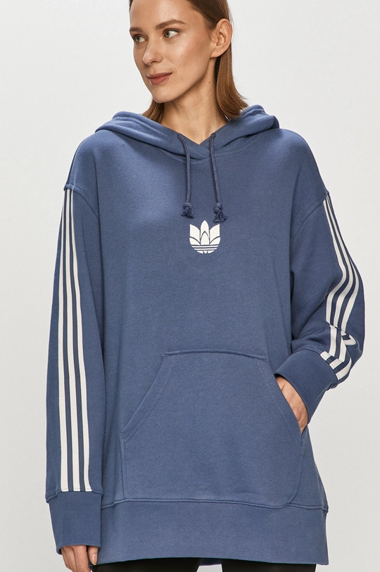 fialová adidas Originals - Bavlnená mikina GN2948