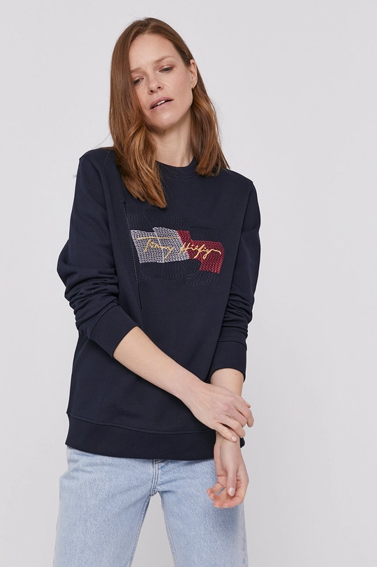 granatowy Tommy Hilfiger Bluza Damski