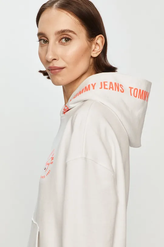 λευκό Tommy Jeans - Βαμβακερή μπλούζα Γυναικεία