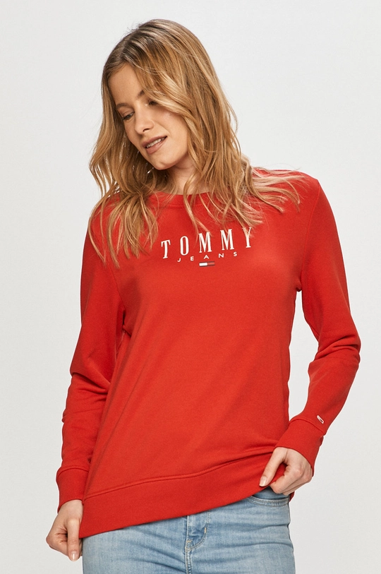 czerwony Tommy Jeans - Bluza DW0DW09918.4891 Damski