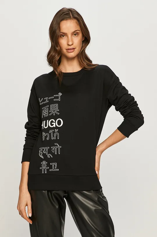 czarny Hugo - Bluza bawełniana 50441791 Damski