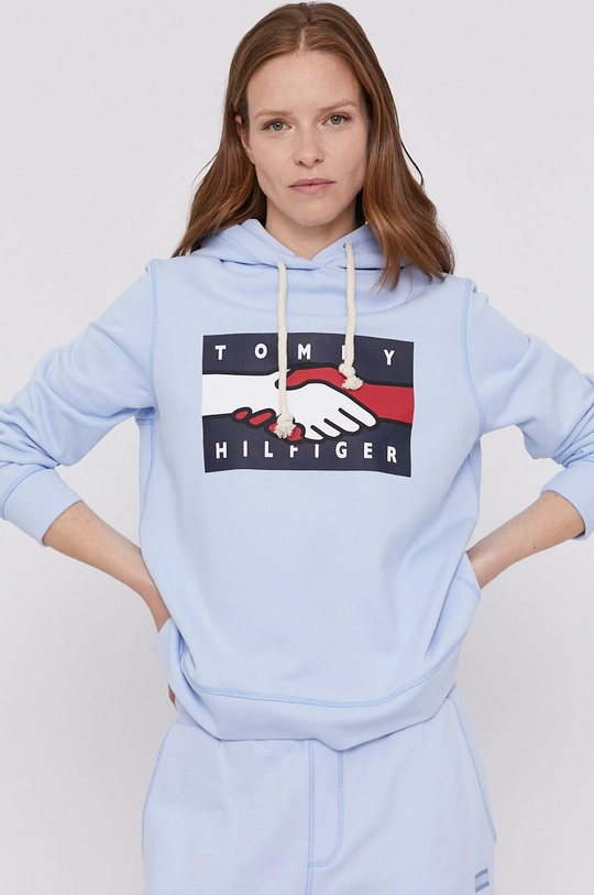 niebieski Tommy Hilfiger Bluza bawełniana