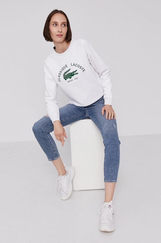 biały Lacoste Bluza SF0650 Damski