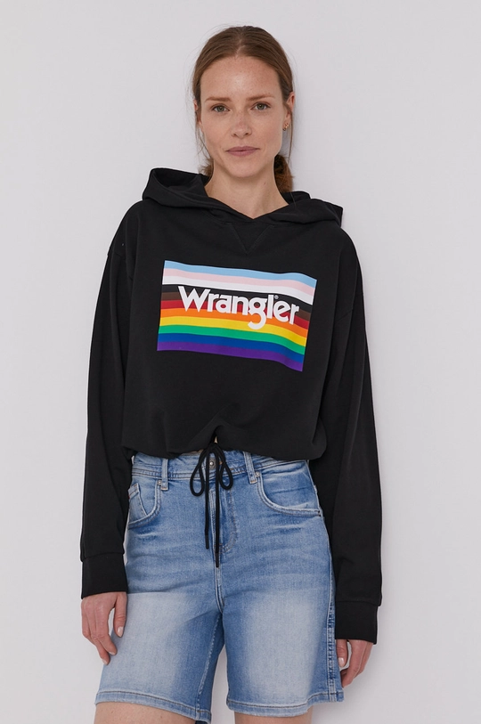 czarny Wrangler Bluza bawełniana