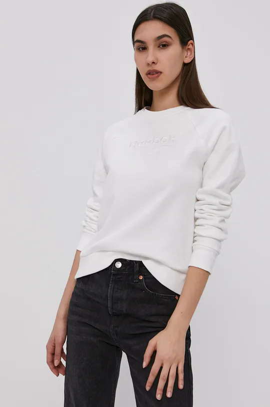 λευκό Βαμβακερή μπλούζα Reebok Classic Γυναικεία