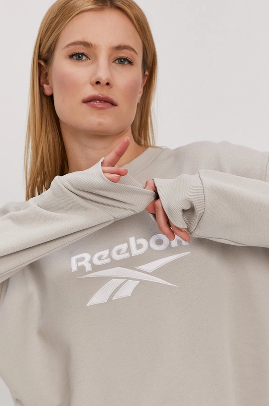 bež Pamučna dukserica Reebok