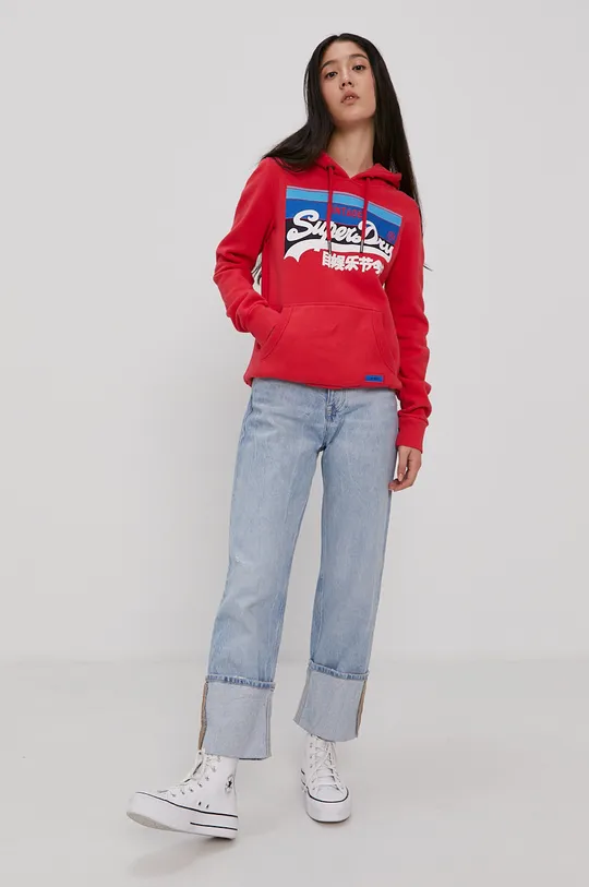 Superdry Bluza różowy