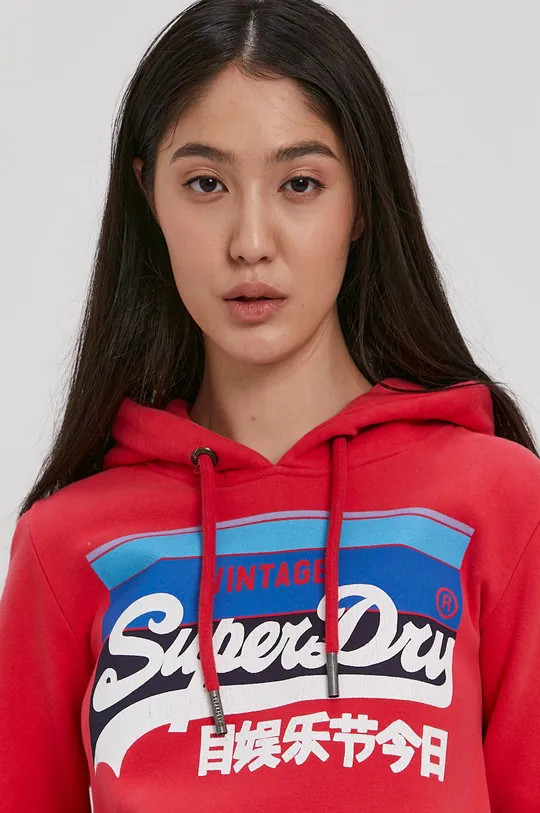 różowy Superdry Bluza