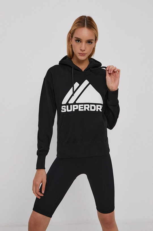 Superdry Bluza bawełniana czarny