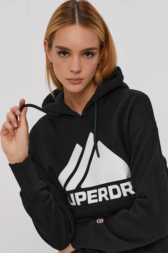 čierna Bavlnená mikina Superdry