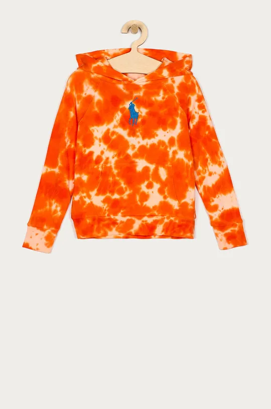 помаранчевий Дитяча бавовняна кофта Polo Ralph Lauren Для дівчаток