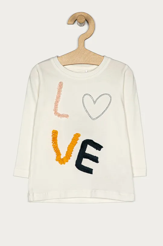 biela Name it - Detské tričko s dlhým rukávom 80-110 cm Dievčenský