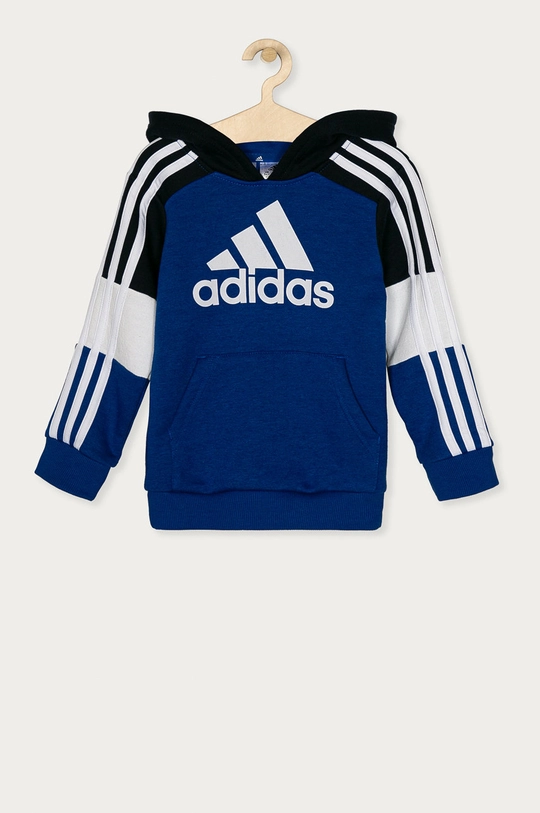 niebieski adidas - Bluza bawełniana GN3973 Dziecięcy