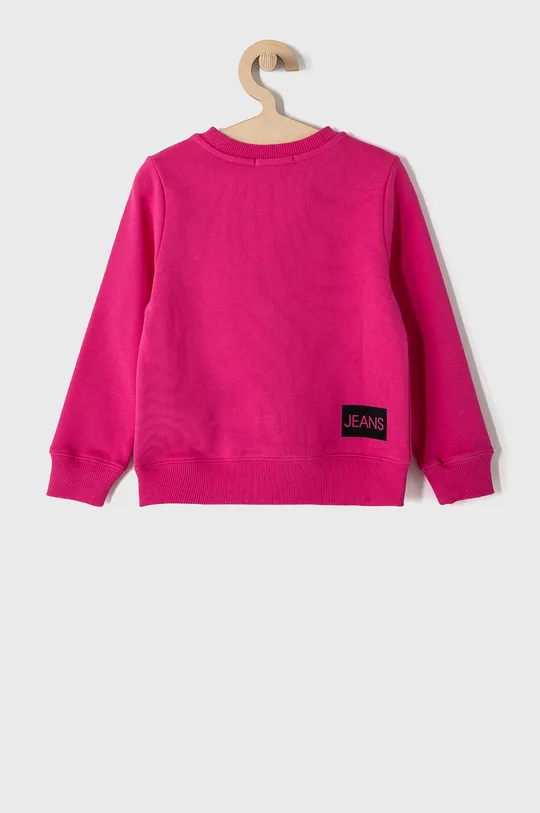 Calvin Klein Jeans Bluza bawełniana dziecięca IU0IU00162.4891 różowy
