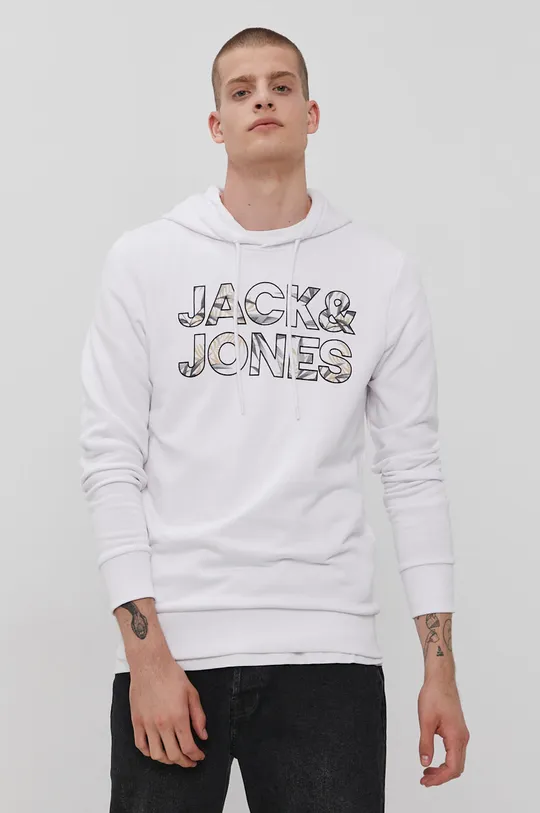 biały Jack & Jones Bluza Męski