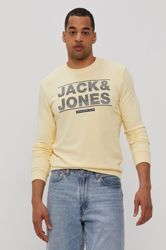 żółty Jack & Jones Bluza Męski