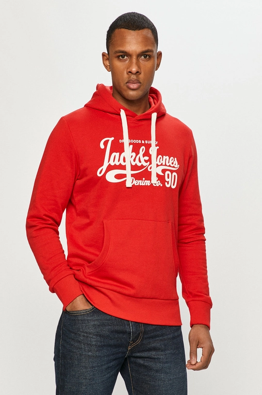 czerwony Jack & Jones - Bluza Męski