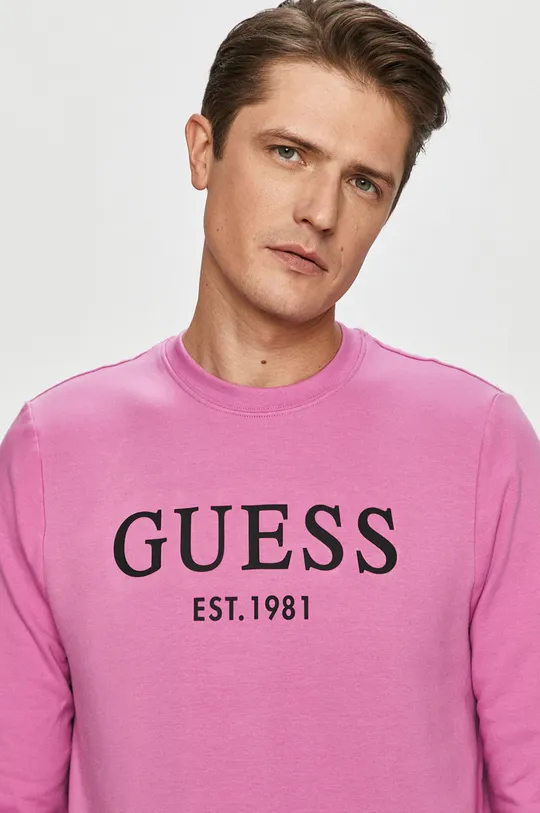 różowy Guess - Bluza Męski