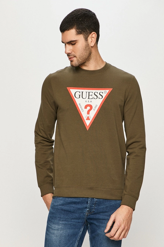 zielony Guess - Bluza M1RQ37.K6ZS1 Męski