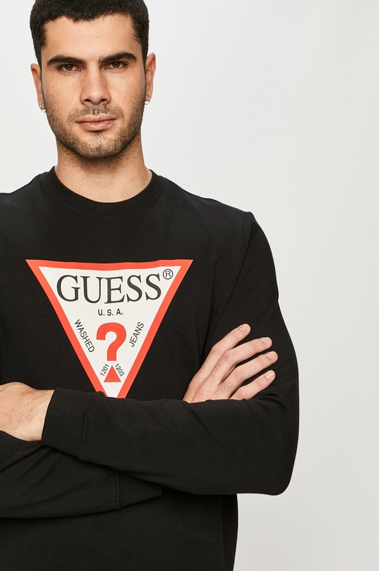 czarny Guess - Bluza M1RQ37.K6ZS1