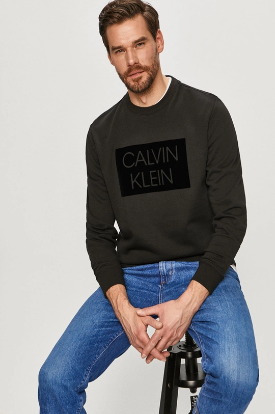 čierna Calvin Klein - Bavlnená mikina