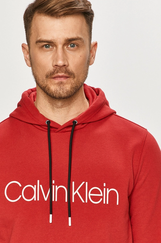 červená Calvin Klein - Bavlnená mikina