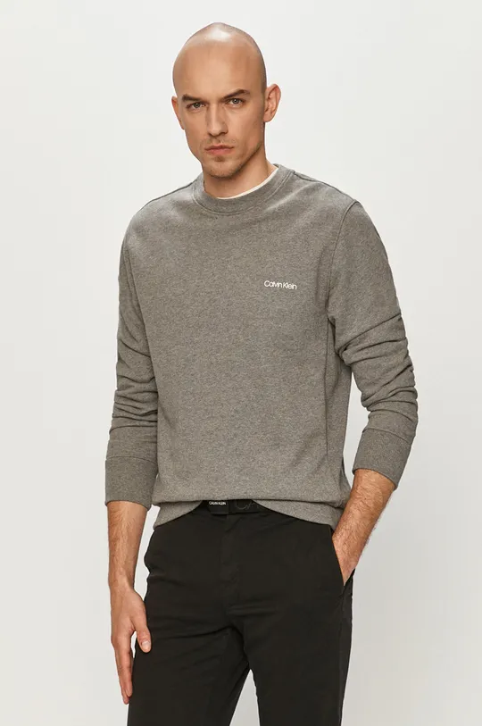 szary Calvin Klein bluza bawełniana Męski