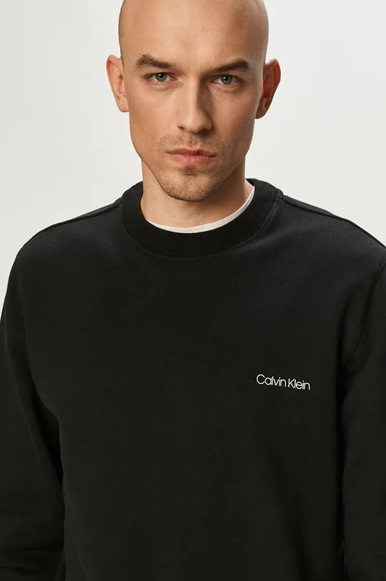 czarny Calvin Klein bluza bawełniana