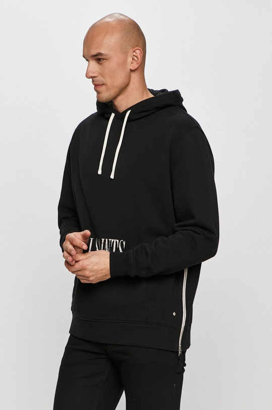 czarny AllSaints - Bluza bawełniana TULUM OTH HOODY Męski