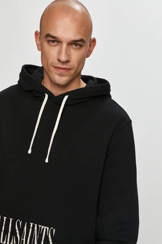 czarny AllSaints - Bluza bawełniana TULUM OTH HOODY