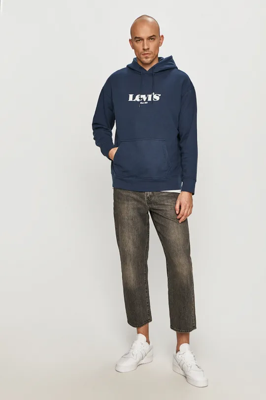 Levi's - Pamučna majica mornarsko plava