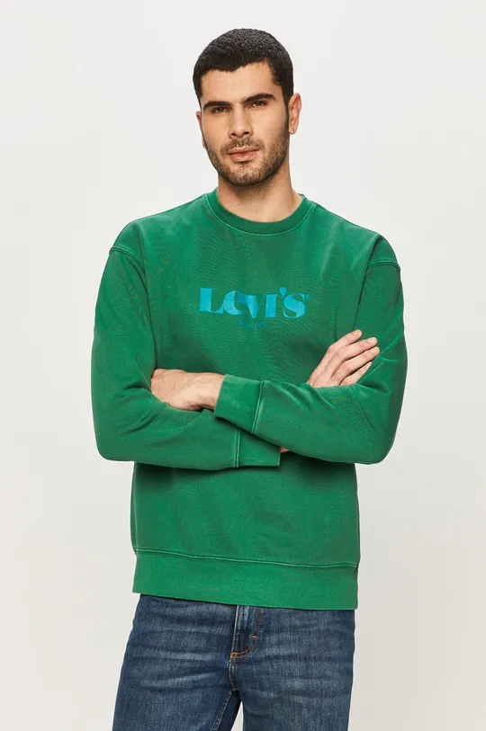 zielony Levi's - Bluza bawełniana Męski