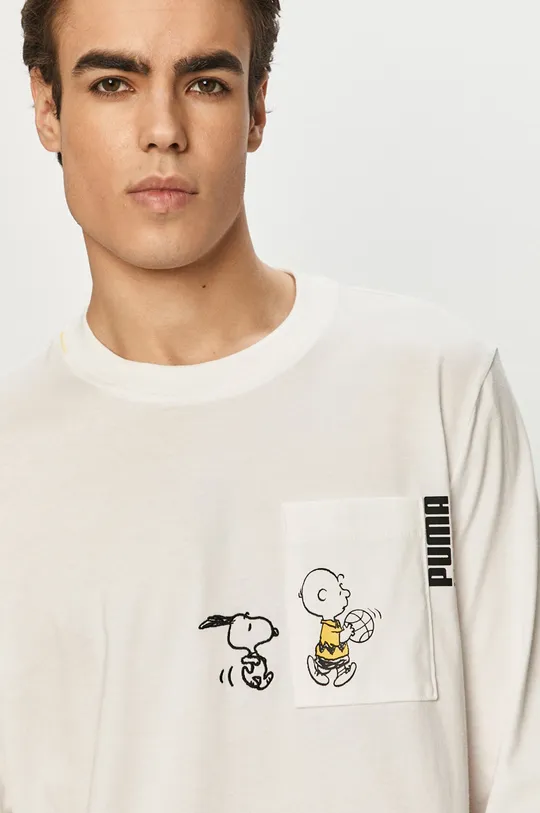 Puma - Лонгслив x Peanuts LS 530613 белый